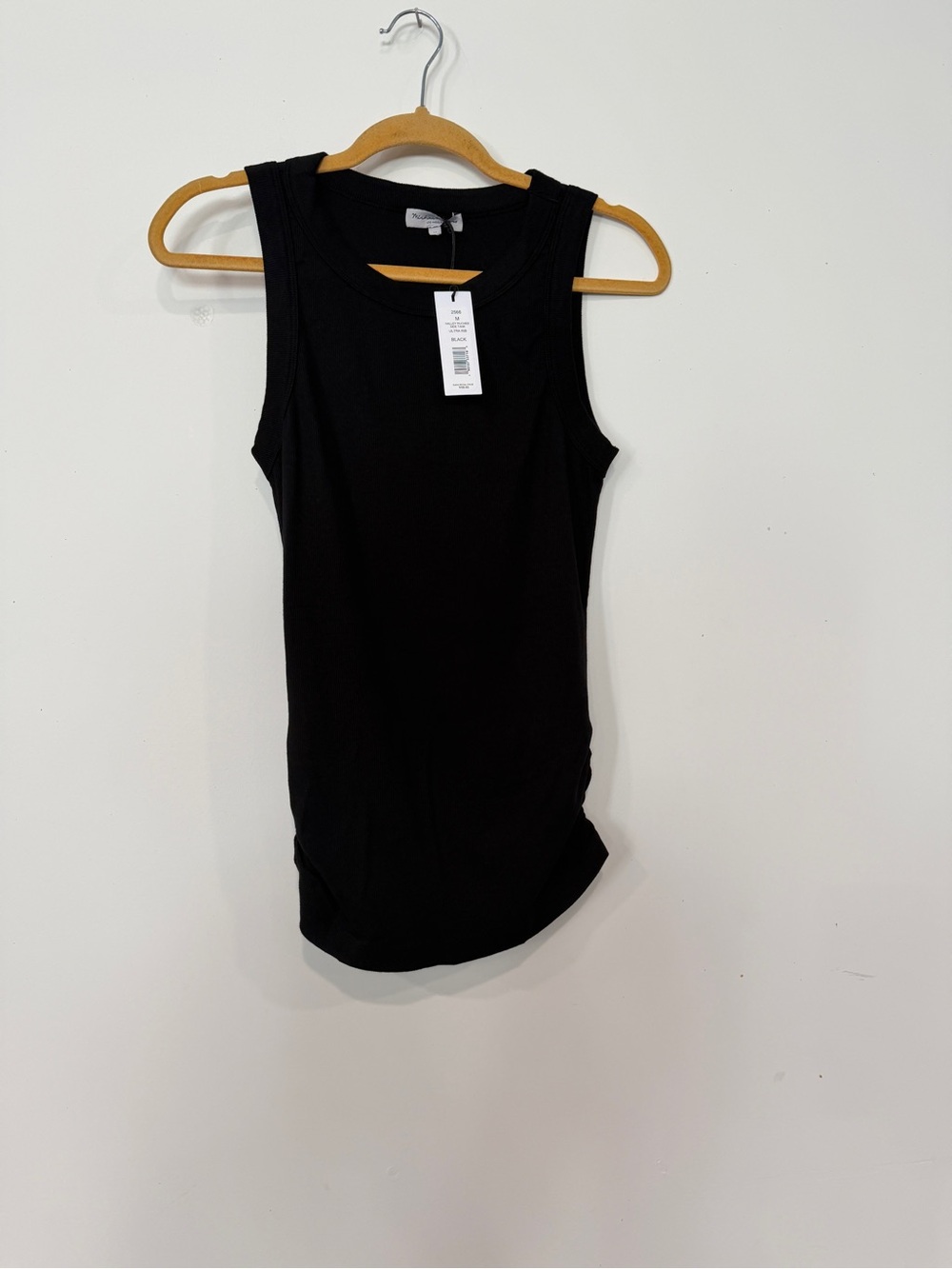Michael Stars Halley Ultra Ribbed tank top with ruching